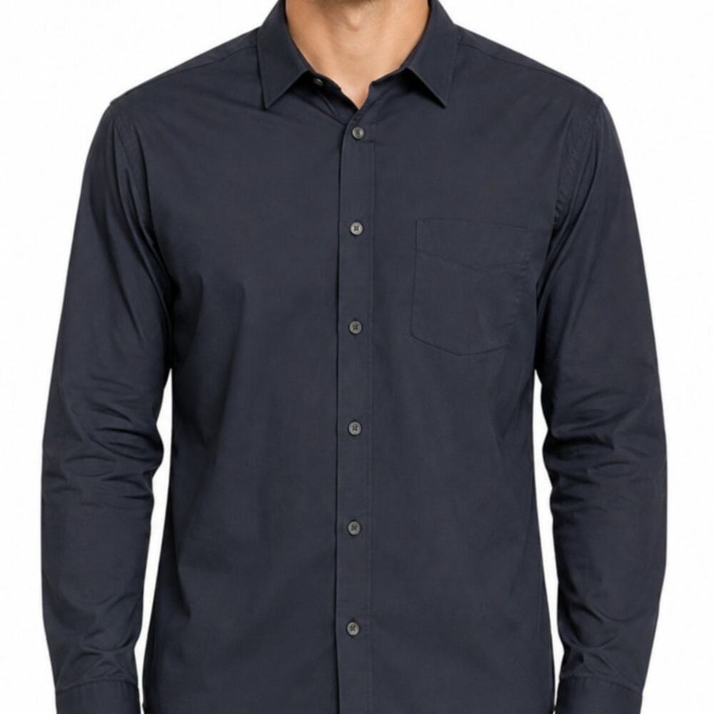 UNTUCKit Gironde Black Button Front Shirt Mens XL Slim Fit Performance Stretch